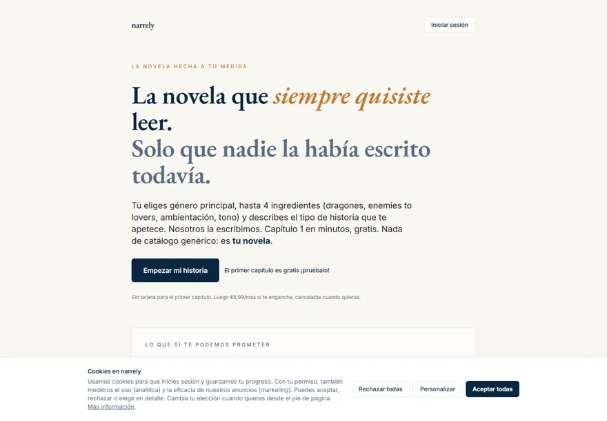 Portada de narrely.com